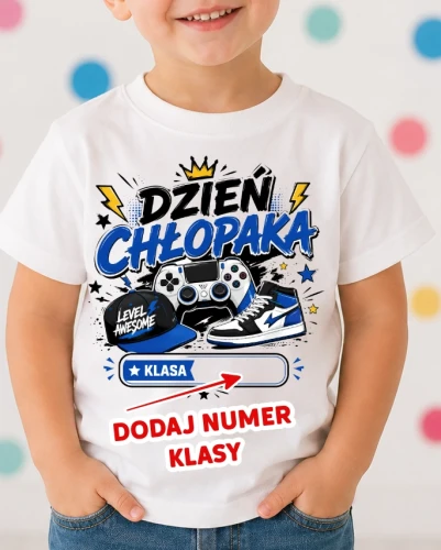 Koszulki na Dzień Chłopaka z numerem klasy .webp