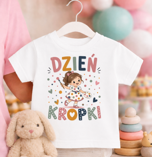 Koszulka dla DZIEWCZYNKI NA DZIEŃ KROPKI z kropką cxzcvxcghjfghjghj.png