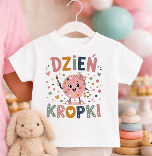 Koszulka dla DZIEWCZYNKI NA DZIEŃ KROPKI z kropką cxzcvxcv.png