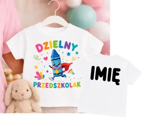  Koszulka na pasowanie na przedszkolaka z imieniem