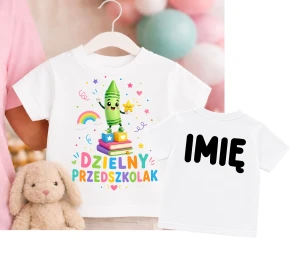  Koszulka na pasowanie na przedszkolaka z imieniem
