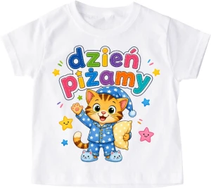 Koszulka na dzień piżamy ''z kotkiem''