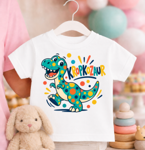 Koszulka na dzień kropki z DINOZAUREM 
