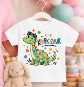 Koszulka na dzień kropki z DINOZAUREM