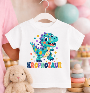 Koszulka na dzień kropki z DINOZAUREM