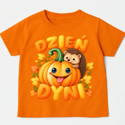 POMARAŃCZOWA KOSZULKA NA DZIEŃ DYNI JEŻ DYNIA.webp