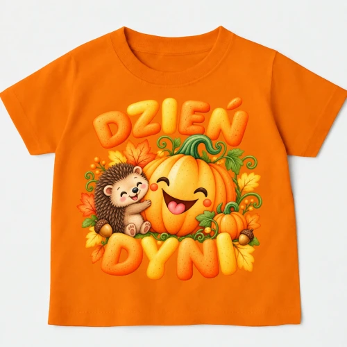 POMARAŃCZOWA KOSZULKA NA DZIEŃ DYNI JEŻ DYNIA 2.webp