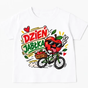  Koszulka dziecięca ''JABŁKO'' z jabłuszkiem AD14