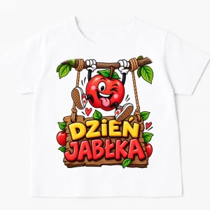  Koszulka dziecięca ''JABŁKO'' z jabłuszkiem AD15