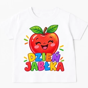  Koszulka dziecięca ''JABŁKO'' z jabłuszkiem AD2