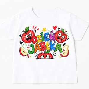  Koszulka dziecięca ''JABŁKO'' z jabłuszkiem AD4