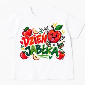  Koszulka dziecięca ''JABŁKO'' z jabłuszkiem AD8