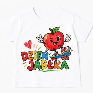  Koszulka dziecięca ''JABŁKO'' z jabłuszkiem AD10