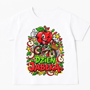  Koszulka dziecięca ''JABŁKO'' z jabłuszkiem AD13