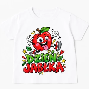  Koszulka dziecięca ''JABŁKO'' z jabłuszkiem AD17