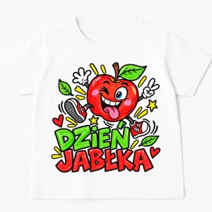  Koszulka dziecięca ''JABŁKO'' z jabłuszkiem AD18