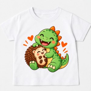 Dziecięca koszulka z jeżem I DINOZAUREM NA DZIEŃ JEŻA 