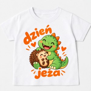 Dziecięca koszulka z jeżem I DINOZAUREM NA DZIEŃ JEŻA - dzieńjeża2