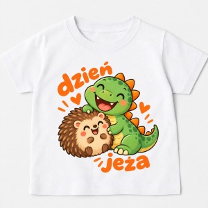 Dziecięca koszulka z jeżem I DINOZAUREM NA DZIEŃ JEŻA - dzieńjeża1