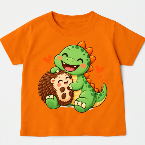 Koszulka na Dzień Jeża z dinozaurem i jeżem.png