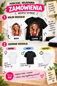 Kolor i rozmiar Twojej koszulki personalizowanej .webp