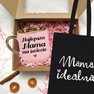 Zestaw prezentowy dla Mamy na Dzień Mamy - KUBEK ORAZ TORBA 