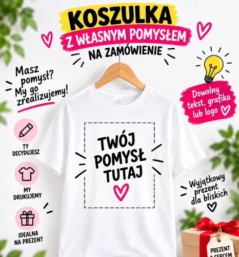 Koszulka z własnym nadrukiem na zamówienie .webp