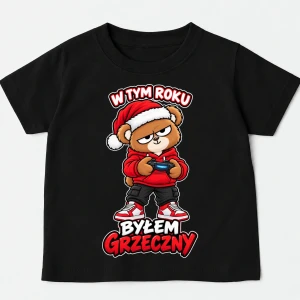 Koszulka na mikołajki dla CHŁOPCA - W TYM ROKU BYŁEM GRZECZNY 