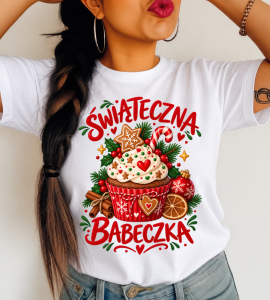 Świąteczna babeczka - koszulka damska na prezent świąteczny - święta - wesołych725
