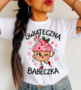 Świąteczna babeczka - koszulka damska na prezent świąteczny - święta - wesołych726