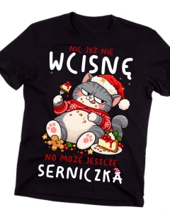 ŚMIESZNA świąteczna koszulka na prezent - NIC JUŻ NIE WCISNĘ 