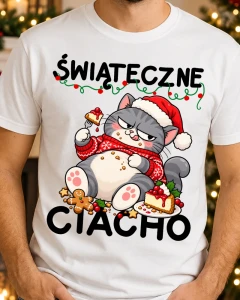 Męska świąteczna koszulka - świąteczne ciacho - wesołych736