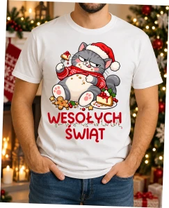 Męska świąteczna koszulka - WESOŁYCH ŚWIĄT - wesołych737