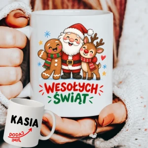 Personalizowany Kubek na Mikołajkowy prezent - wesołych709
