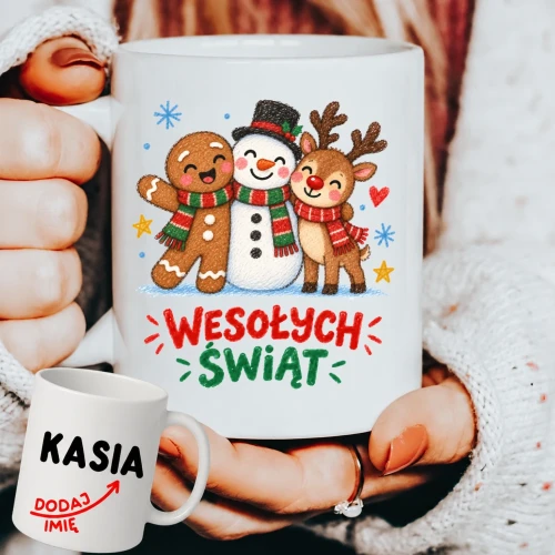 Personalizowany Kubek na Mikołajkowy prezent z Mikołajem .webp