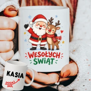Personalizowany Kubek na Mikołajkowy prezent - wesołych706