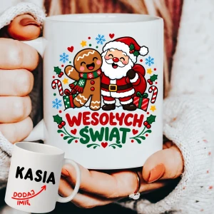 Personalizowany Kubek na Mikołajkowy prezent - wesołych703