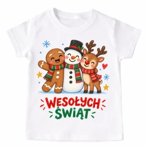 Koszulka dla dziecka na Mikołajki  WESOŁYCH ŚWIĄT - wesołych708