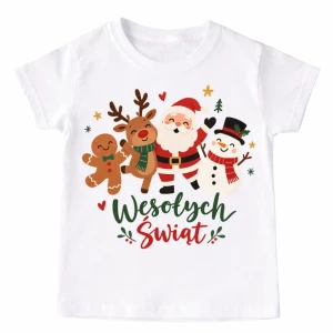 Koszulka dla dziecka na Mikołajki  WESOŁYCH ŚWIĄT - wesołych714