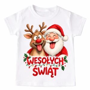 Koszulka dla dziecka na Mikołajki  WESOŁYCH ŚWIĄT - wesołych720