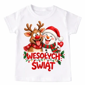 Koszulka dla dziecka na Mikołajki  WESOŁYCH ŚWIĄT - wesołych721