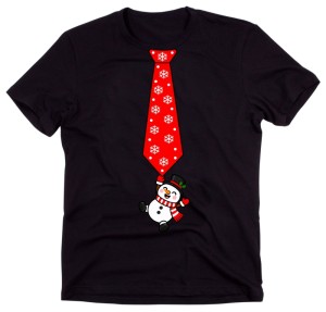 Męska koszulka świąteczna z nadrukiem krawata – zabawny T-shirt na prezent - krawat45