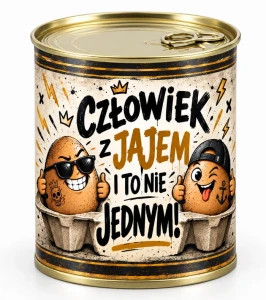 Pakowanie koszulki w puszkę - CZŁOWIEK Z JAJEM i to nie jednym
