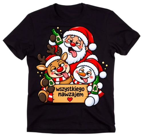 Śmieszna świąteczna koszulka na prezent - santa707.webp