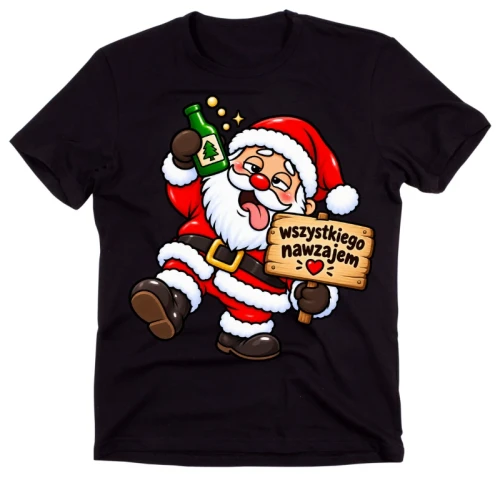Śmieszna świąteczna koszulka na prezent - santa706.webp