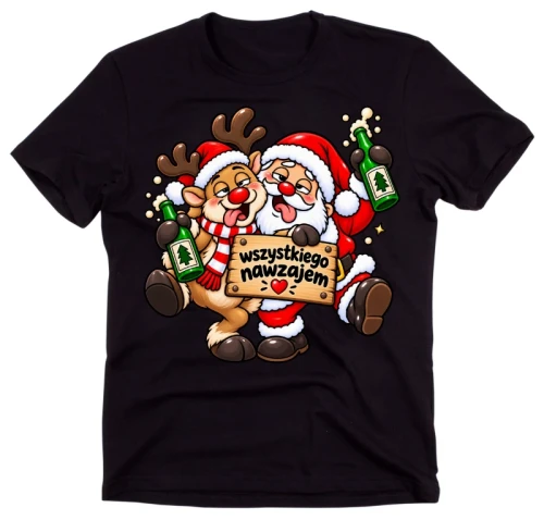 Śmieszna świąteczna koszulka na prezent - santa701.webp