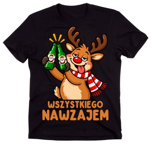 ŚMIESZNA MĘSKA ŚWIĄTECZNA KOSZULKA WSZYSTKIEGO NAWZAJEM .webp