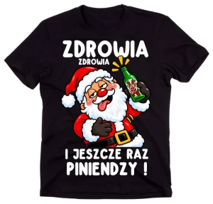 Męska zabawna koszulka świąteczna na prezent - zdrowia zdrowia 
