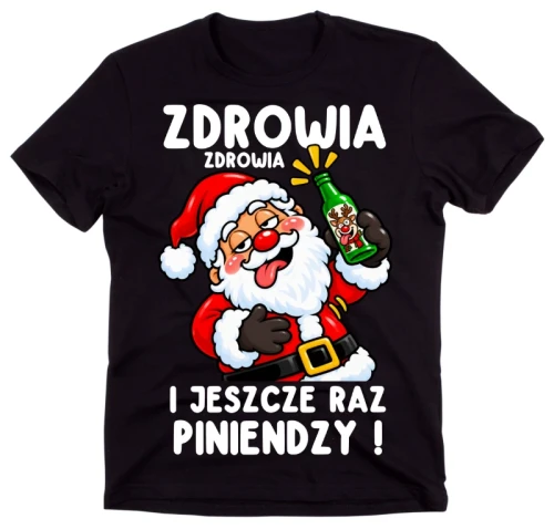 ŚMIESZNA MĘSKA ŚWIĄTECZNA KOSZULKA  zdrowia zdrowia.webp