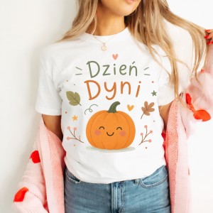 Damska koszulka z dynią na Dzień Dyni 